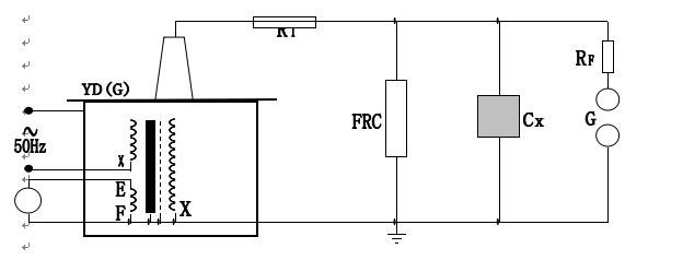 被試品工頻耐壓試驗(yàn)接線圖